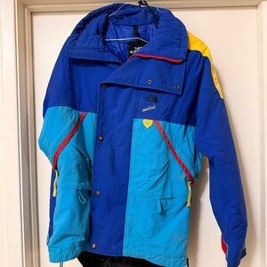The North Face vintage Colorblock Jacket - Blue and Yellow